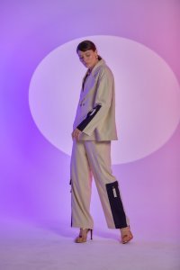Unisex Özel Yan Cep Detaylı Tasarım Oversize Kruvaze Takım - Komando