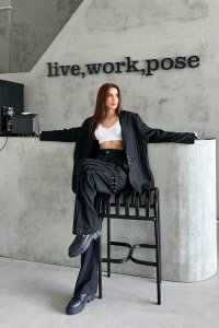 Lofibuy | Gaza Black Unisex Oversize Takım – Gaza